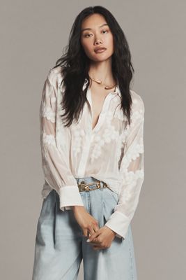 Forever That Girl Tie-Front Ruffle Top | Anthropologie
