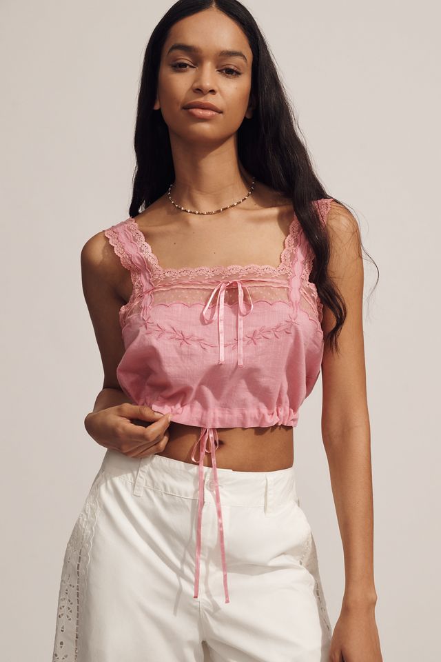Forever That Girl Lace Square-Neck Bubble Tank Top #1