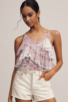 Forever That Girl Tie-Front Ruffle Top | Anthropologie
