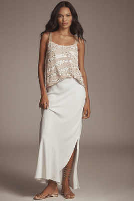 Let Me Be Sparkly Swing Tank Top In Neutral