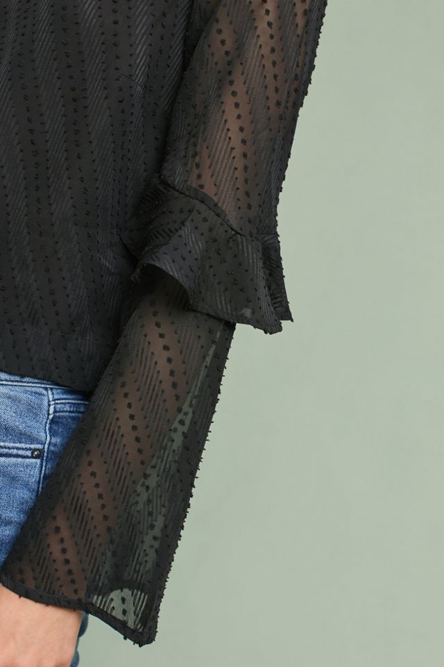 Dotted & Ruffled Blouse #1