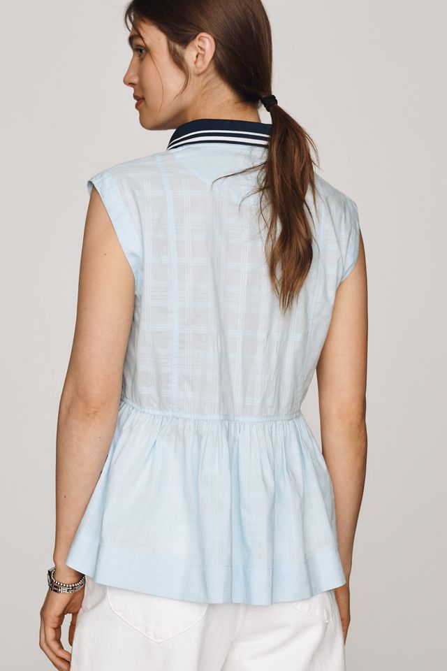 Maeve 100% Cotton Zip-Front Top #2