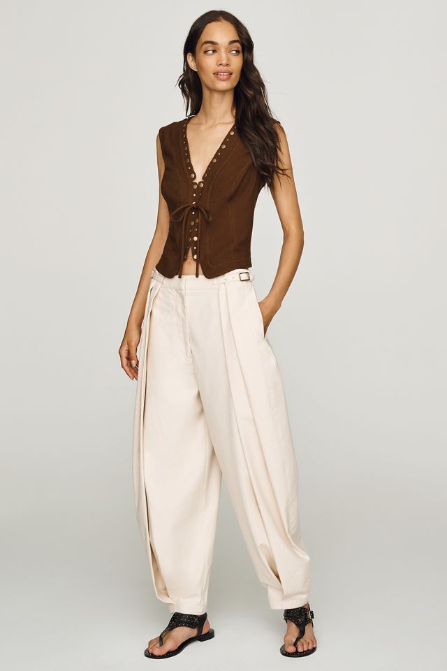 By Anthropologie 100% Cotton Studded Vest #2