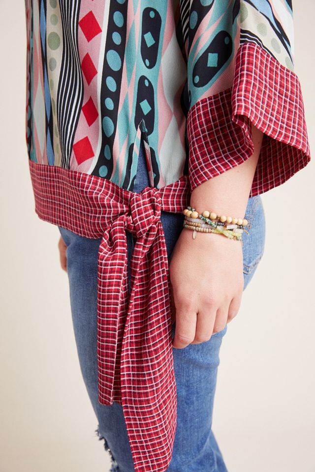 Geometric Dolman-Sleeved Blouse #5