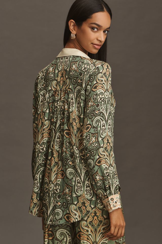 Conditions Apply Blooming Long-Sleeve Collared Blouse #2