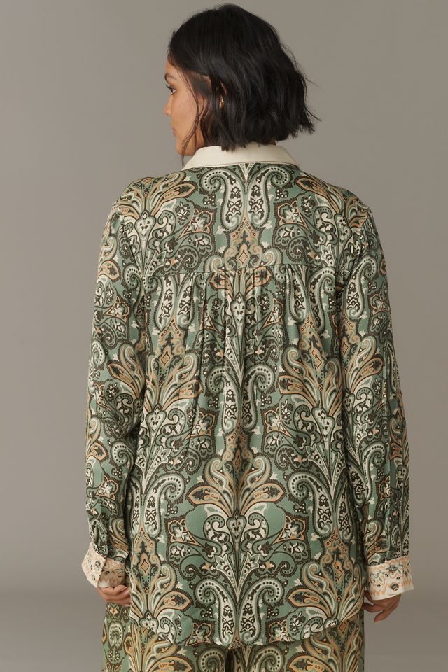 Conditions Apply Blooming Long-Sleeve Collared Blouse #6