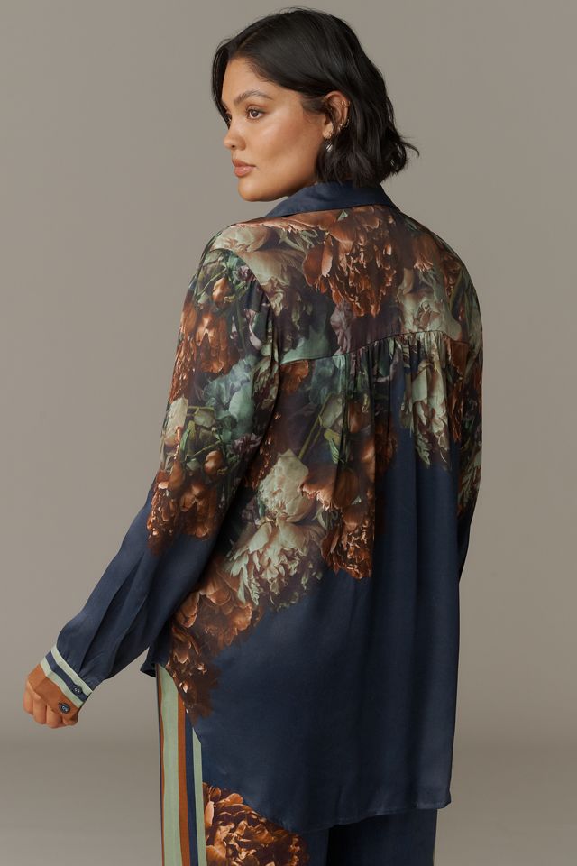 Conditions Apply Blooming Long-Sleeve Collared Blouse #4