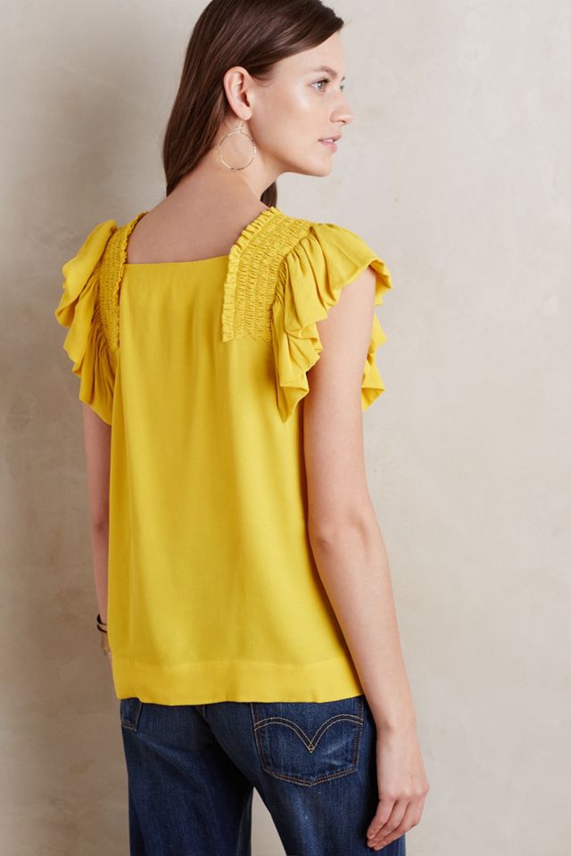 Ruffled Marigold Blouse #1