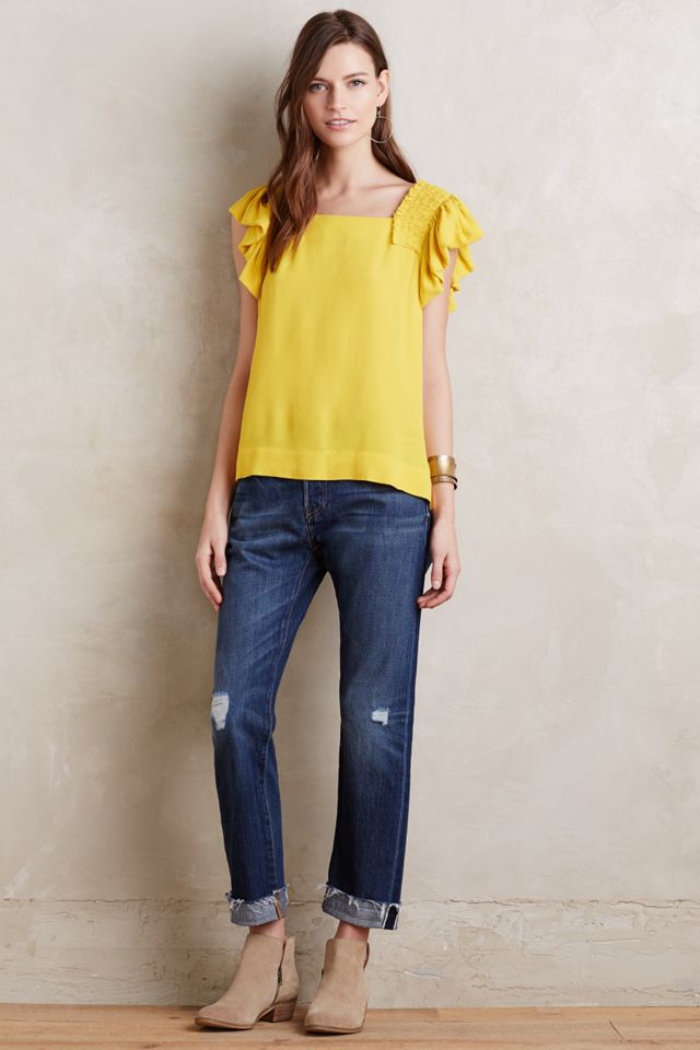 Ruffled Marigold Blouse #2