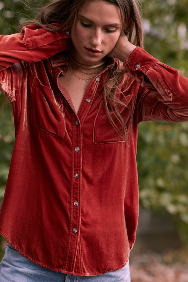 Silk Velvet Buttondown #1