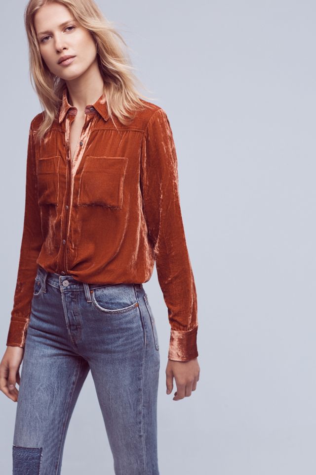Silk Velvet Buttondown #2