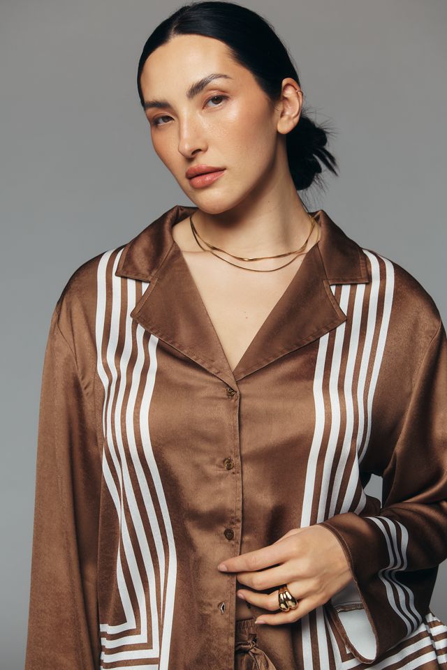 Glamorous Plus Satin Buttondown Shirt #3