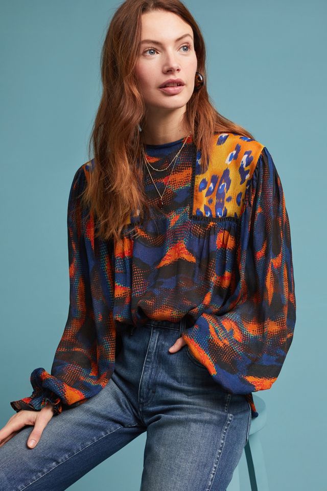 Eclectic peasant blouse on sale