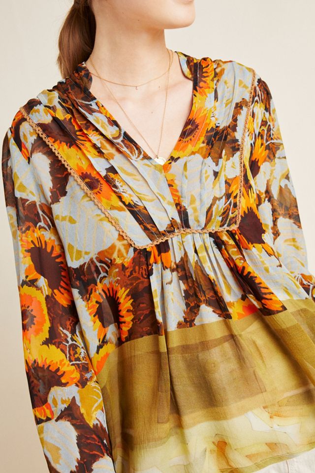 Cordelia Pleated Peasant Blouse #2