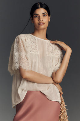 Bl-nk Aleenana Short-sleeve Top In Neutral