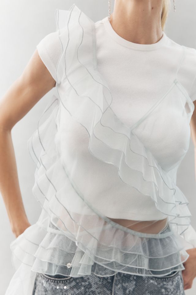 Bl-nk Sleeveless Ruffle Top #3