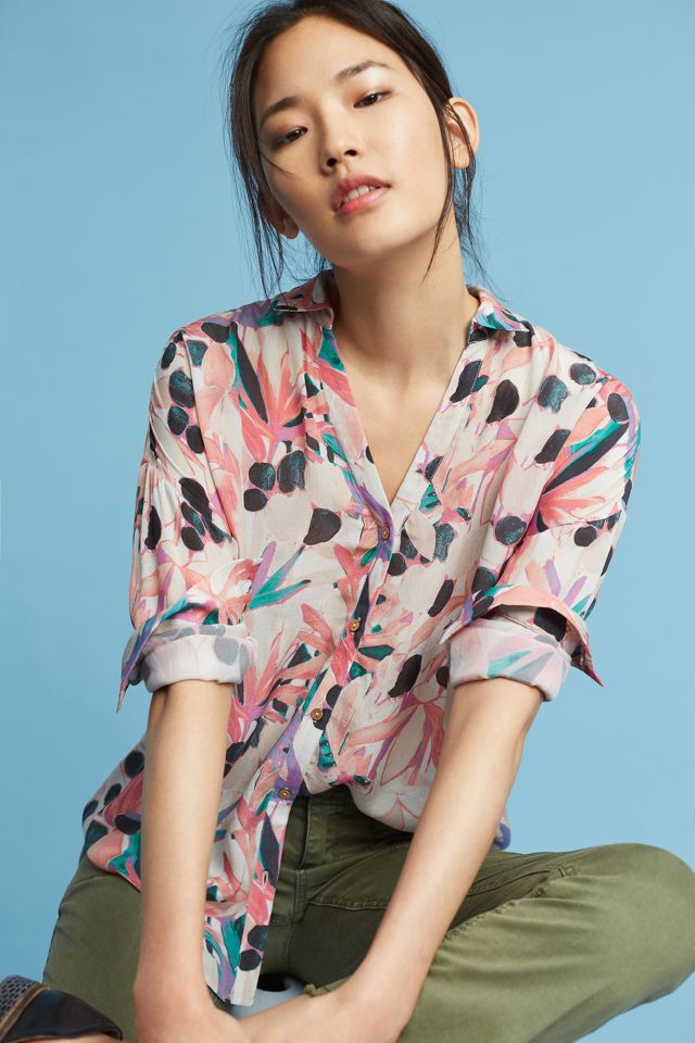 Alannis Floral Blouse | Anthropologie