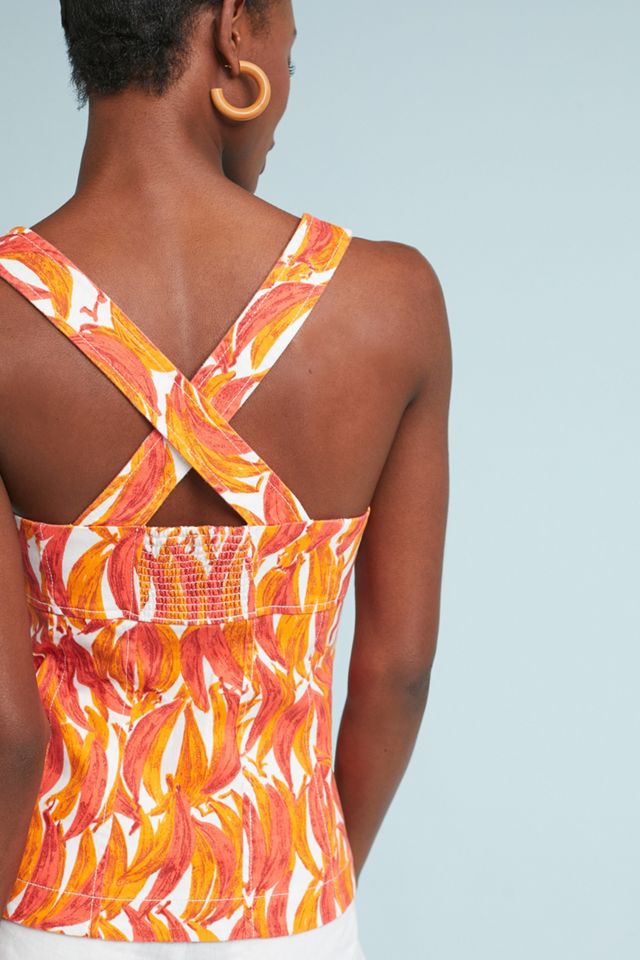 Banana Printed Corset Top #1