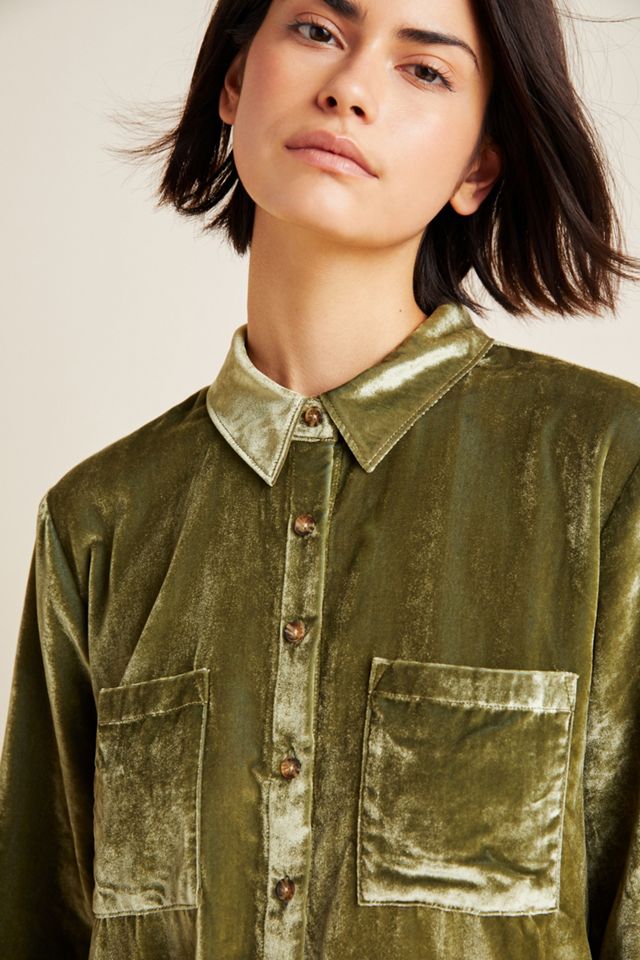 Maeve Karina Velvet Buttondown #3