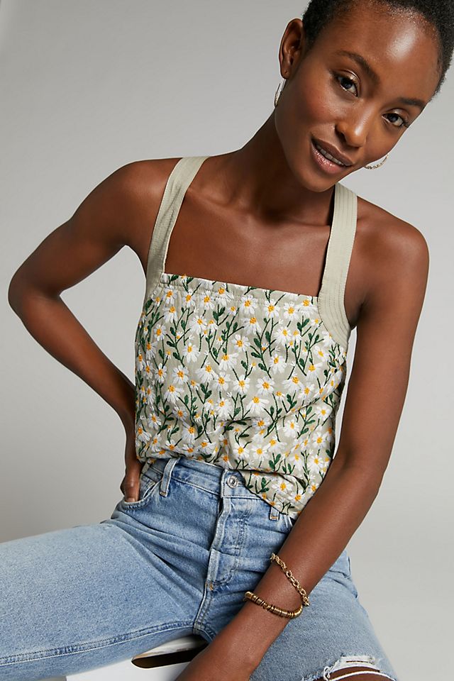 Maeve Daisy Embroidered Tank