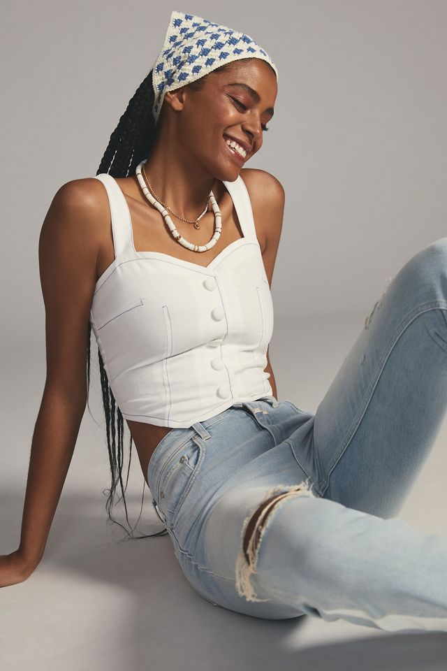 Maeve Buttonfront Vest Tank