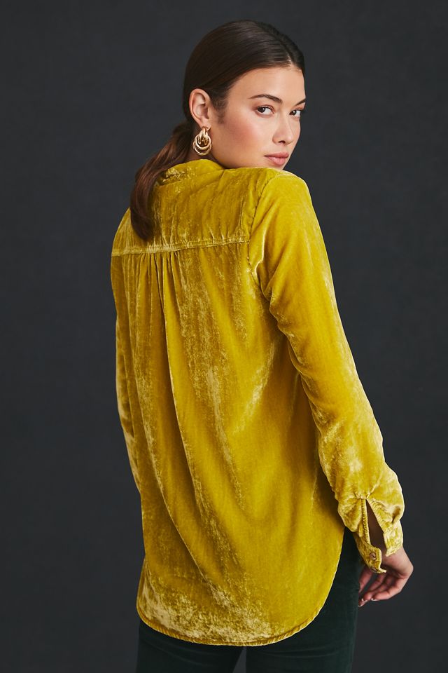 Pilcro Relaxed Velvet Buttondown #2