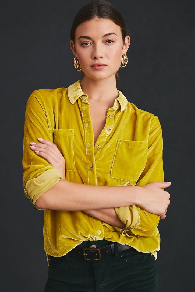 Pilcro Relaxed Velvet Buttondown #4
