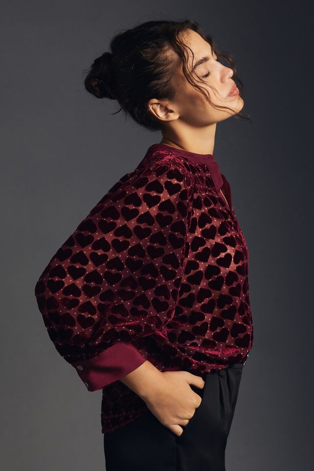 Maeve Velvet Burnout Blouse #1