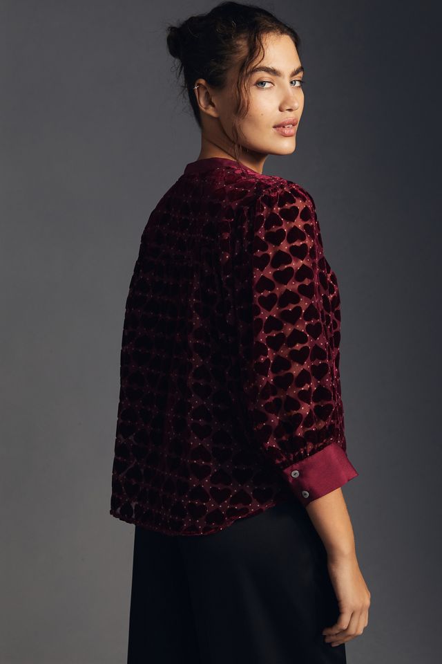 Maeve Velvet Burnout Blouse #2