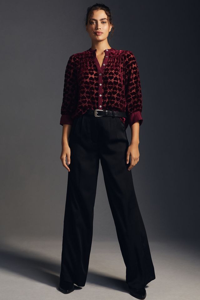 Maeve Velvet Burnout Blouse #3