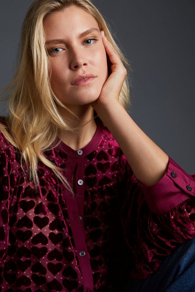 Maeve Velvet Burnout Blouse #5