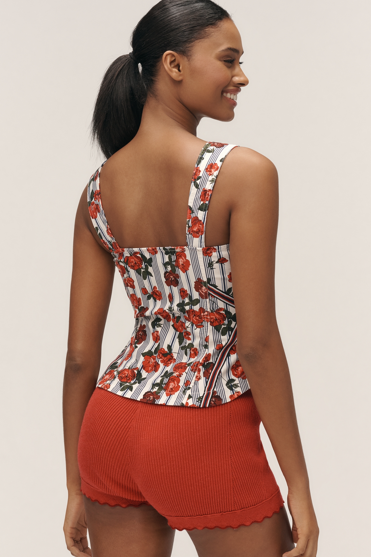 Maeve Sleeveless Sporty Corset Blouse