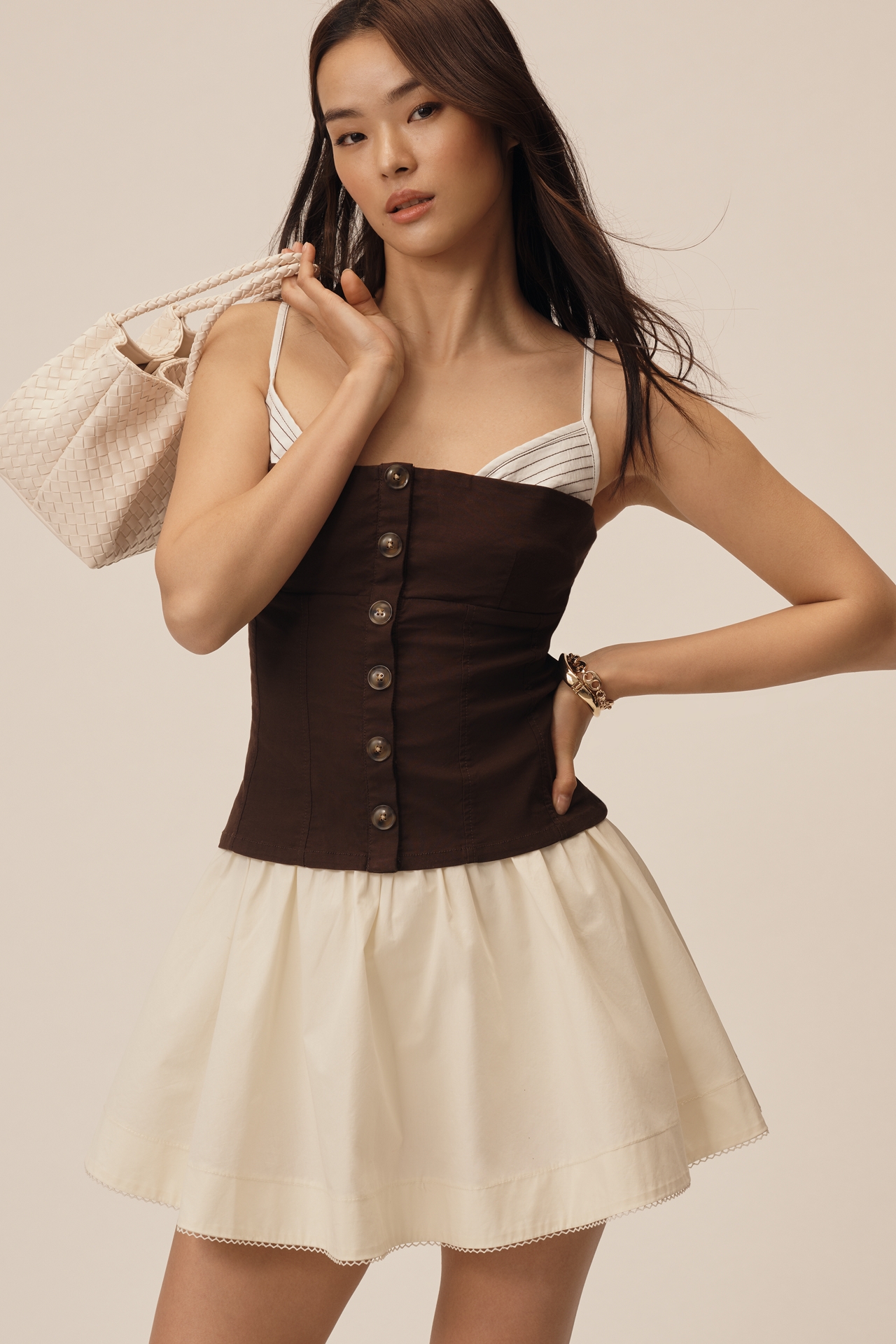 By Anthropologie Trapunto Peekaboo Top