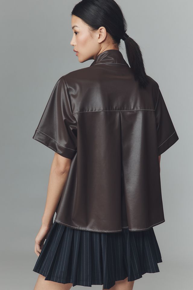 The Jeannie Short-Sleeve A-Line Blouse by Maeve #1