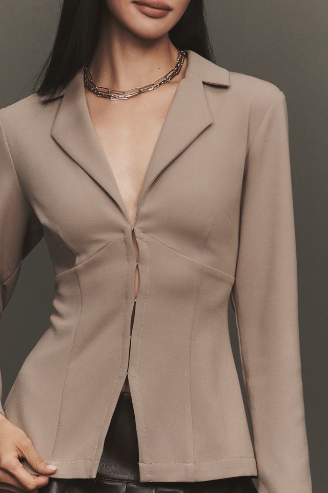 Haut blazer à manches longues ajusté By Anthropologie #3