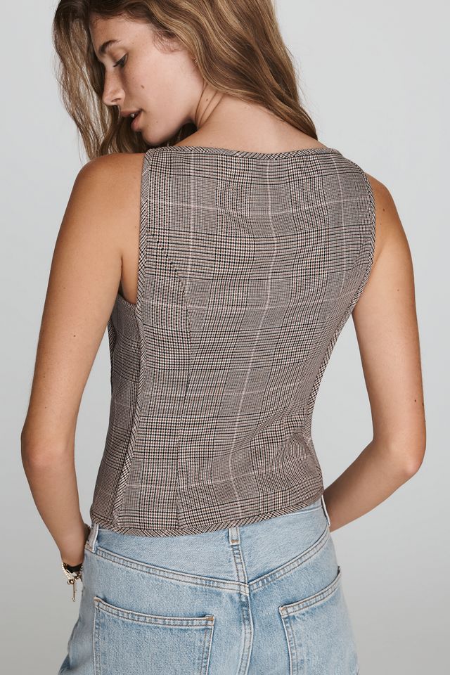 Maeve Sleeveless Structured Button-Front Top  #1