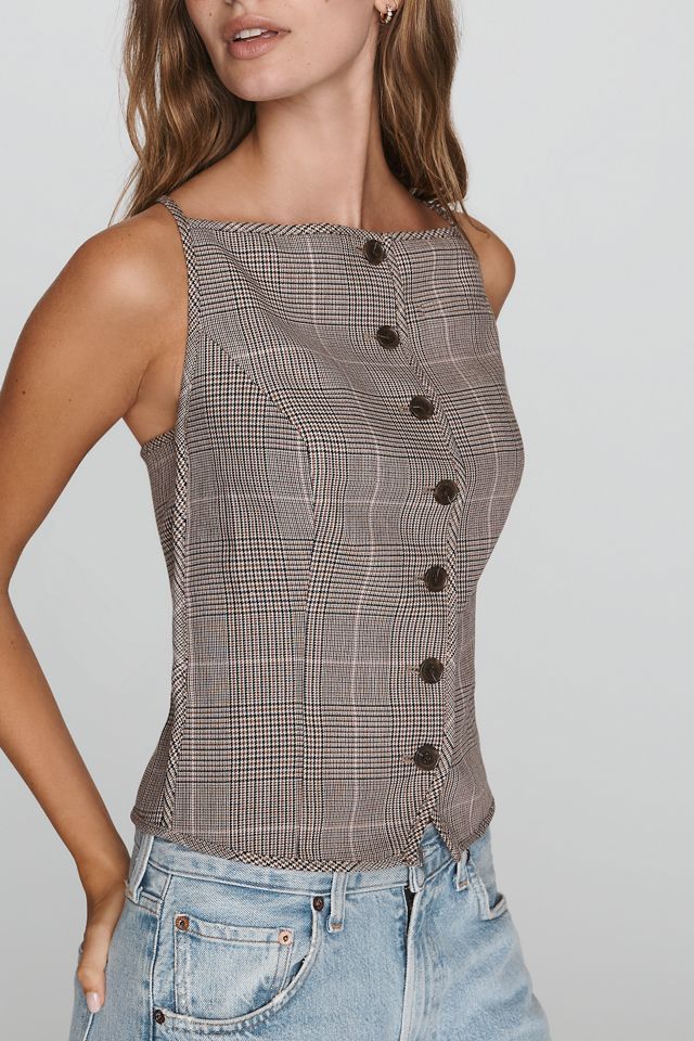 Maeve Sleeveless Structured Button-Front Top  #2