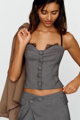 By Anthropologie Tailored Bustier Top