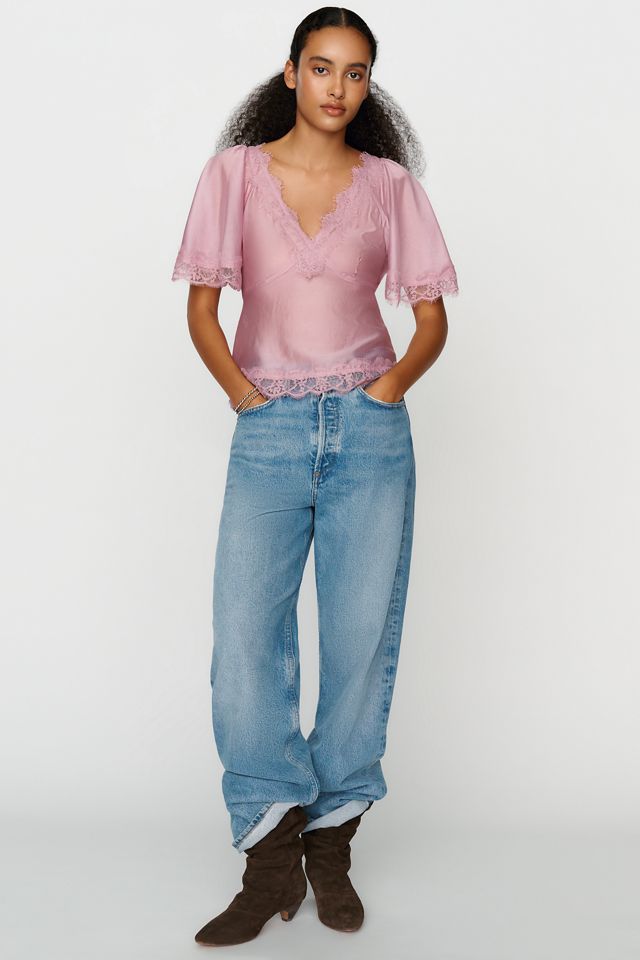 By Anthropologie Silken Lace Blouse #4
