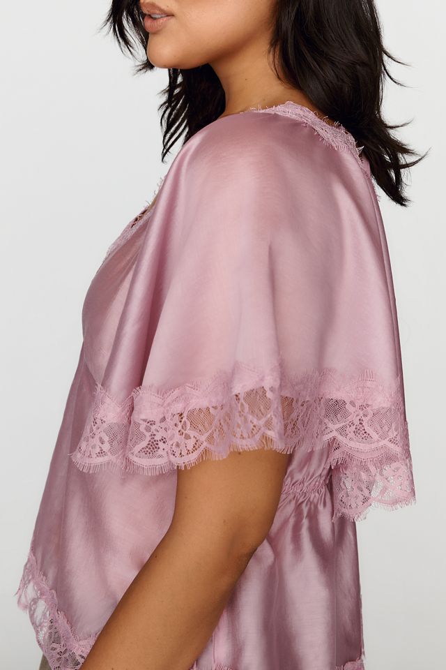 By Anthropologie Silken Lace Blouse #6