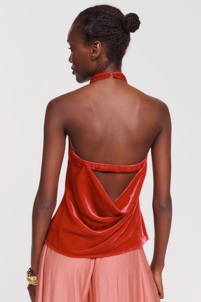 Maeve Jamie Velvet Halter Top #2