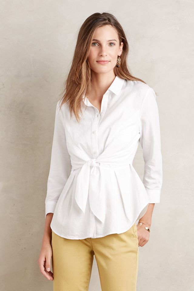 Tie-Front Buttondown #1