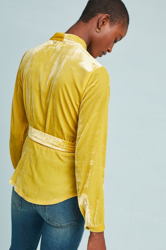 Vivienne Velvet Wrap Top | Anthropologie