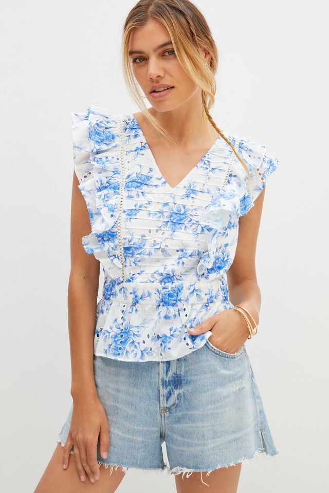 Floral Ruffled Blouse | Anthropologie