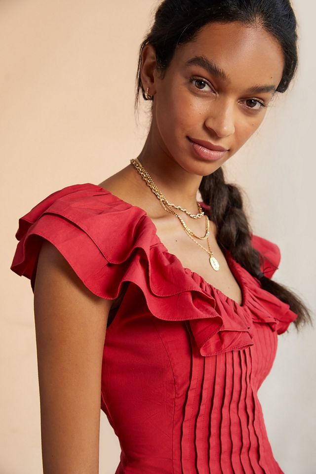 Pintucked Ruffle Blouse #1