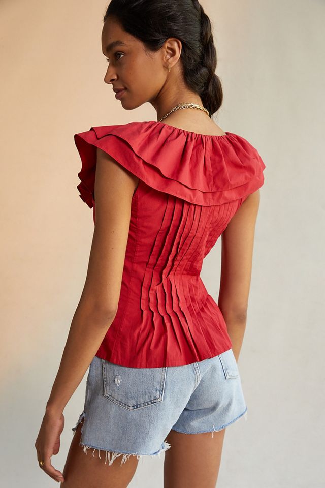 Pintucked Ruffle Blouse #2