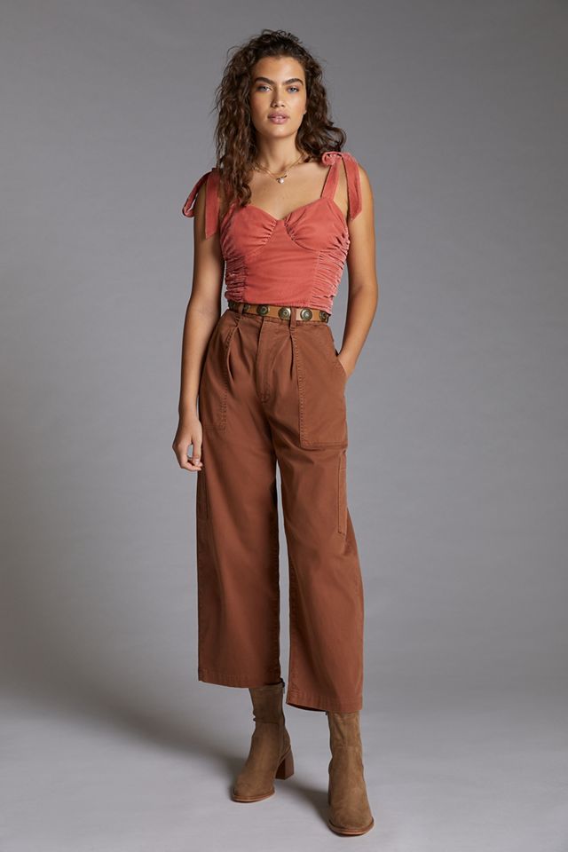 Corset-Seamed Velvet Top #1