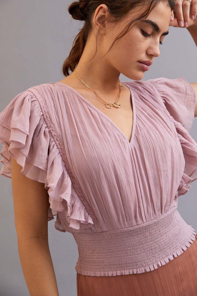 Smocked Ruffle Blouse #1