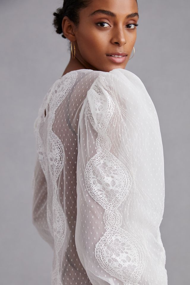 Forever That Girl Sheer Lace Blouse #1
