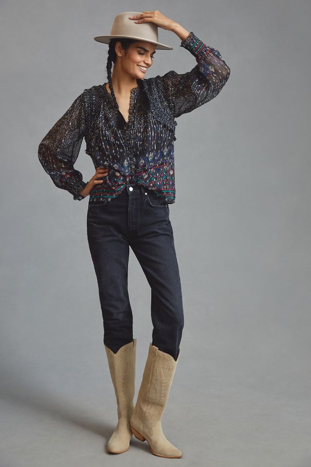 Forever That Girl Sheer Ruffled Blouse #3